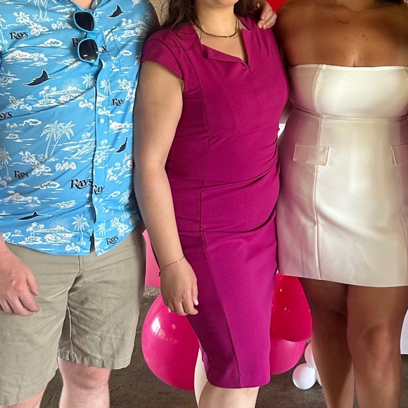 Tahari Magenta Dress, Size 10 - Picture 7 of 7